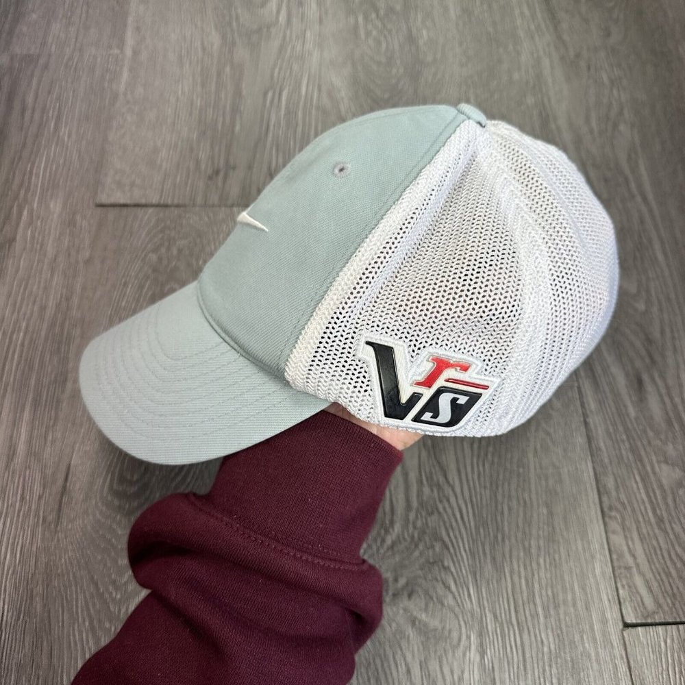 Tiger Woods Collection Nike Golf Flexfit Hat Mesh Cap 20XI VRS M/L Gray - Picture 4 of 8